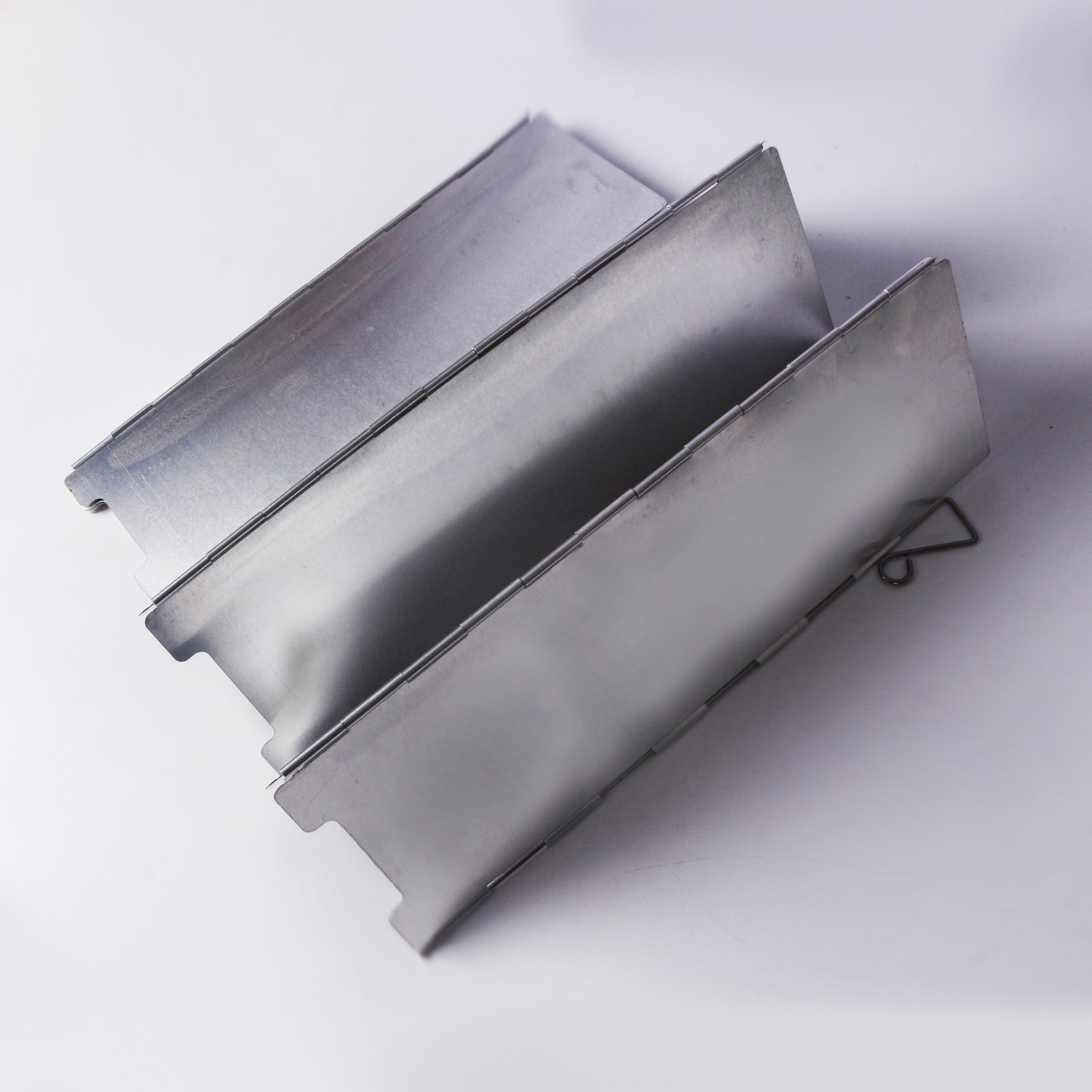 Estufa de camping al aire libre estufa parabrisas ultraligero aleación de aluminio plegable con perno parabrisas 8 unidades con bolsa de tela