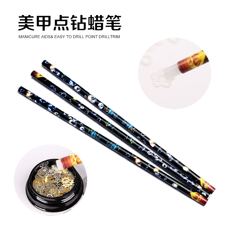 Nail art tools point drill stick drill crayon suction drill special pencil DIY hand Nail Art Stick drill point drill crayon