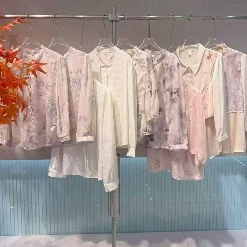 Aimei La Chinese Style Shirts 26 Autumn New Women's Clothing In-Store Live Stream Supply New Chinese Style Tops Wholesale Aimei La Chinese Style Shirts 26 Autumn New Women's Clothing In-Store Live Stream Supply New Chinese Style Tops Wholesale