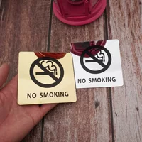 Запрет на курение Зеркальные настенные наклейки No Smoking акриловые вывески Офисные туалеты