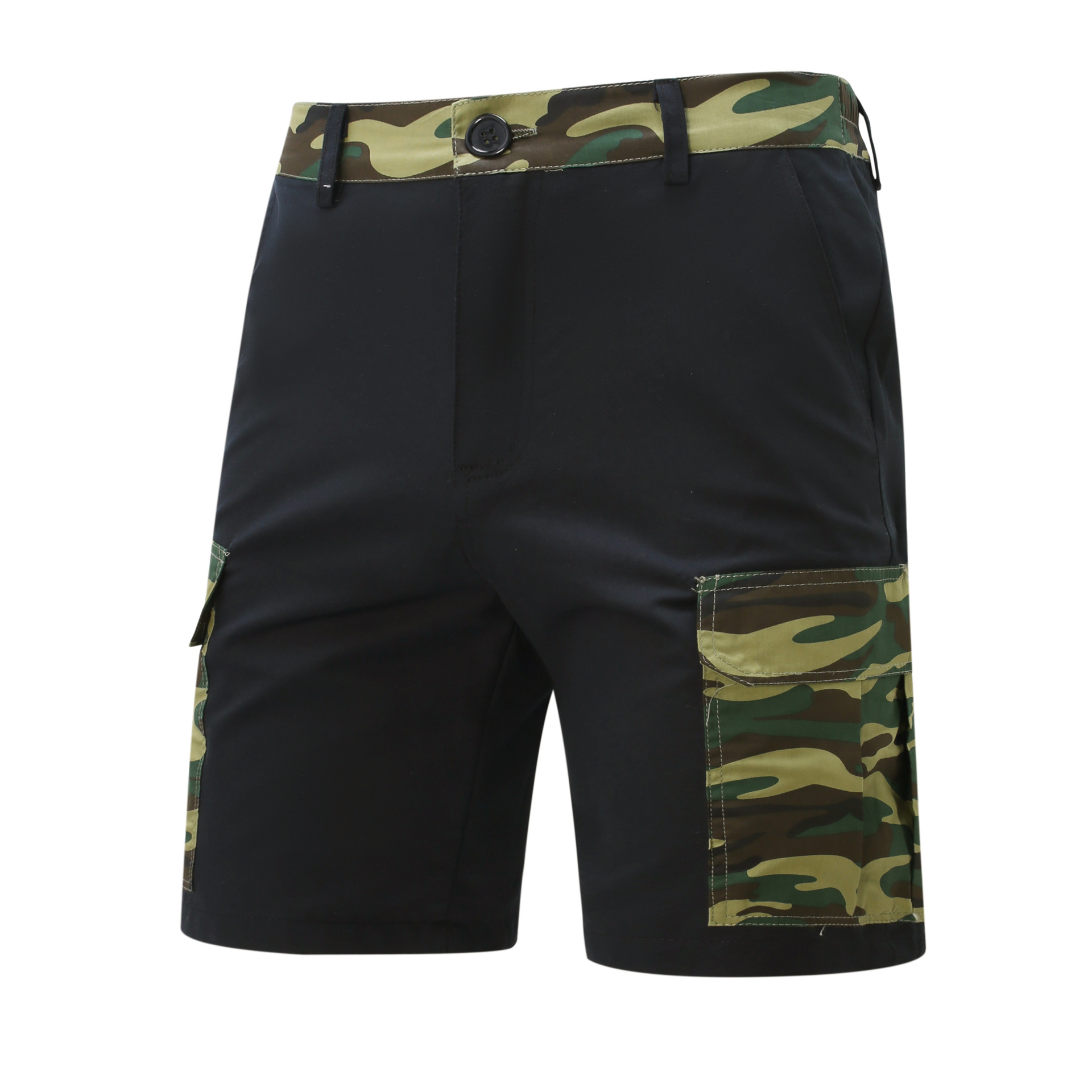 Cross-border 2025 New Cotton Work Shorts For Men, Multi-pocket American-style Knee-length Shorts, Summer Japanese Style,_mkmklike.com