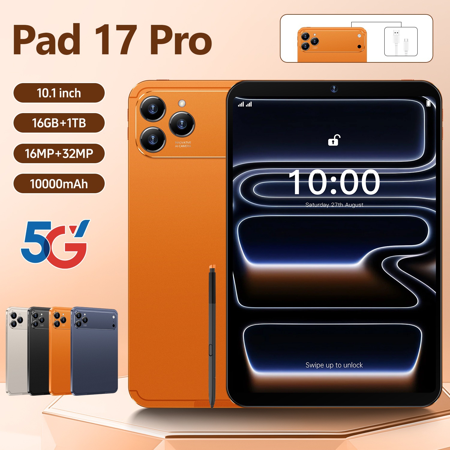Directly supplied by the manufacturer, Pad 17 Pro Android tablet,
