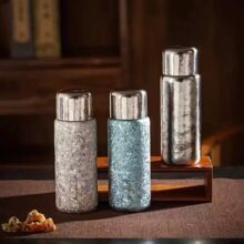 双层纯钛保温杯钛晶商务焖泡茶杯高档养生水杯子钛杯咖啡杯送礼品