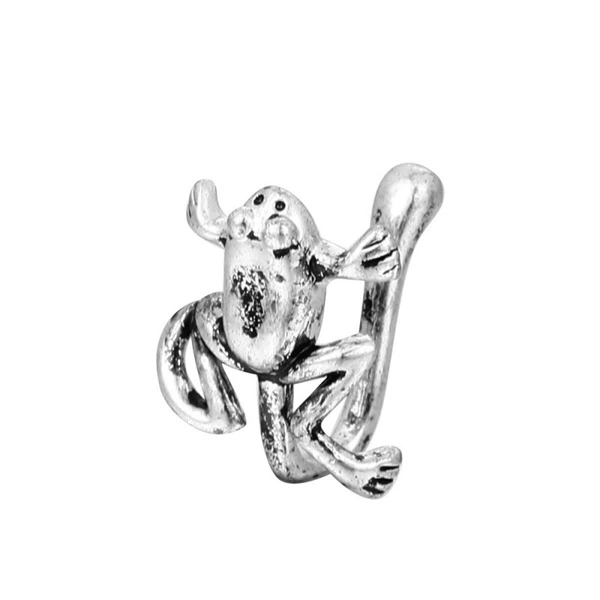 12 Ancient Silver Frog