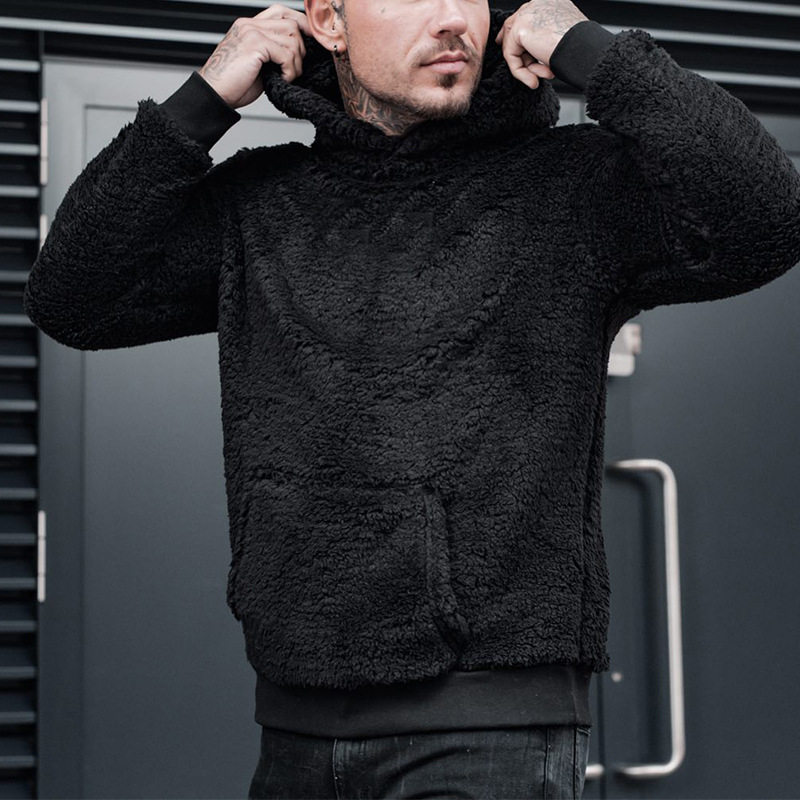 Miesten vaatteet yksivärinen miesten collegepaita pehmo miesten takki _voghion.com