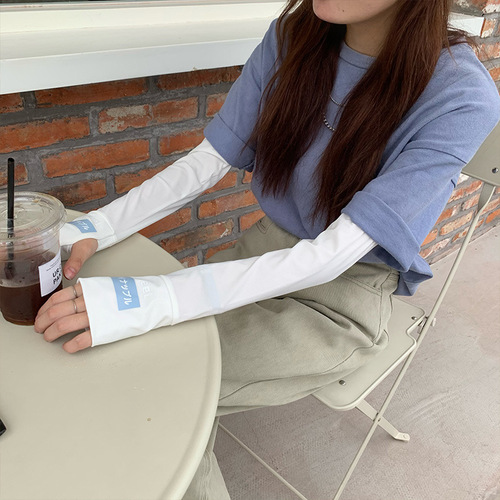 Japanese-style ice silk ice sleeves for women, summer sun protection arm sleeves for women, arm guards, long and thin gloves, UV protection for driving