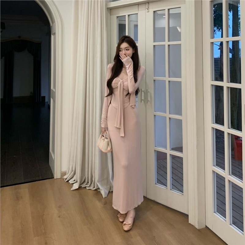 粉色吊带背心开衫阔腿裤三件套女夏韩系包臀半身裙温柔风套装ins|undefined