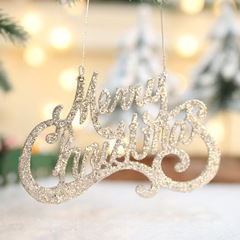 クリスマスの英語の楽しいアルファベットのペンダントの金粉のアルファベットの札はクリスマスツリーの装飾の用品の越境を飾ります。