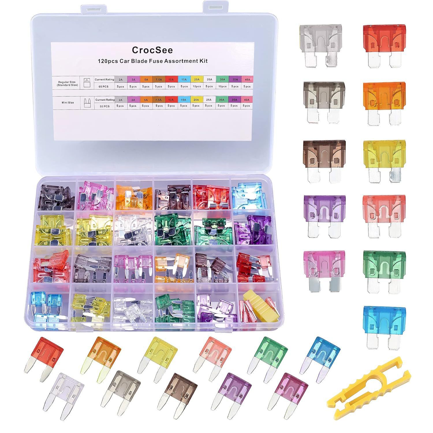 跨境货源 120pcs 160pc  250pcs盒装中/小号汽车保险丝车用保险片