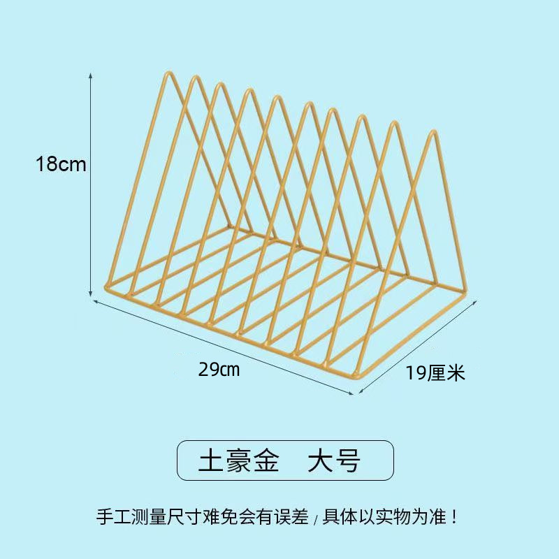Estante de escritorio de almacenamiento en la mesa estante de hierro forjado triangular simple creativo nórdico estante de almacenamiento de libros