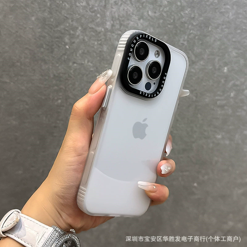 Apple, совместимый прозрачный двухцветный чехол для телефона, iphone14, защитный чехол, 15promax, падение защита
