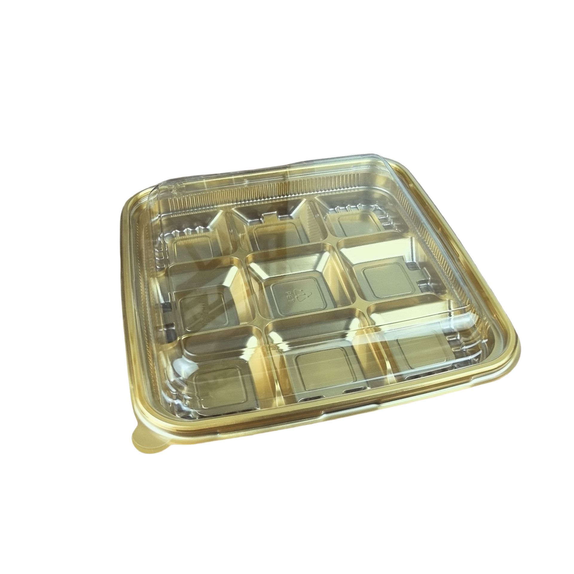 9 cápsulas / 6 cápsulas de papas de cáñamo envasado caja de niebla cuadrada caja de pasteles de chocolate mayonesa caja de oro