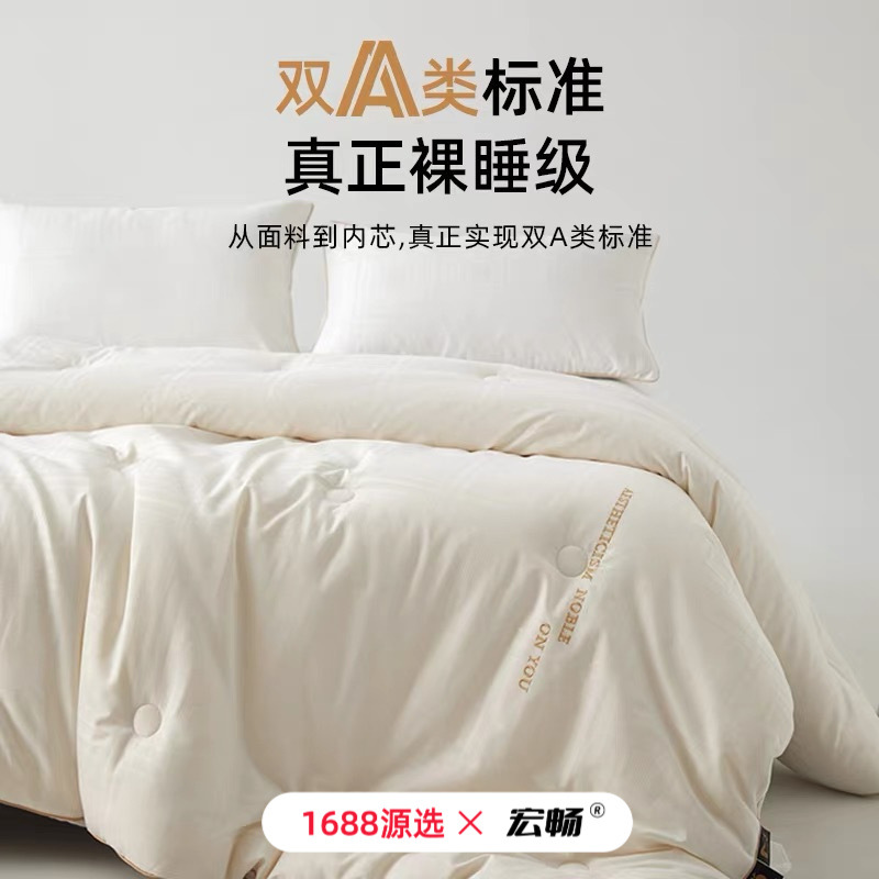 Double A-Grade Pure Cotton 55% Soy Fiber Quilt Core Winter Quilt Spring & Fall Quilt Thickeneded Warm Quilt Universal for All Seasons