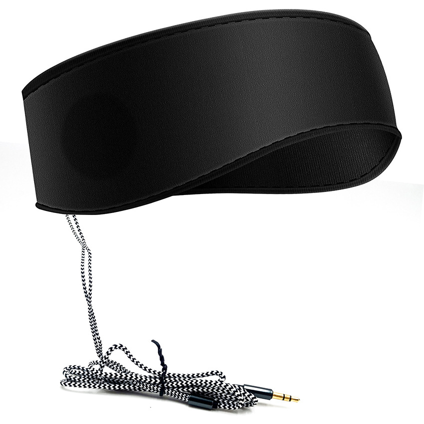 Amazon con cable pañuelo para dormir transfronterizo nuevo aprendizaje de música extraíble y lavable absorbente de sudor transpirable con cable pañuelo para dormir