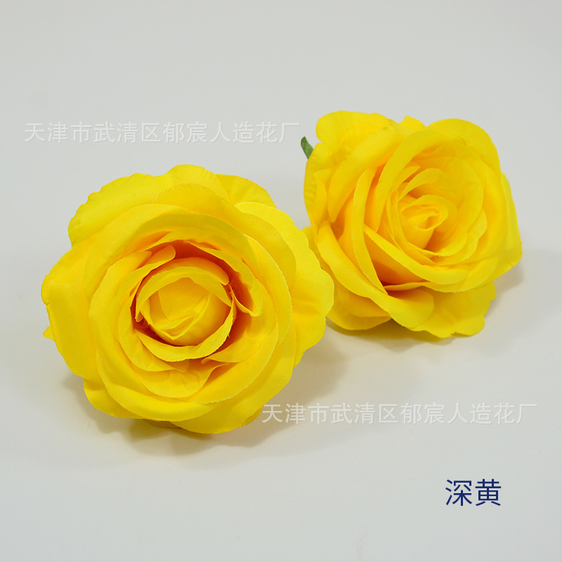ローズ造花ハイエンドブルーフラワー結婚式の装飾偽花芯ローズヘッドローズフラワー卸売|undefined