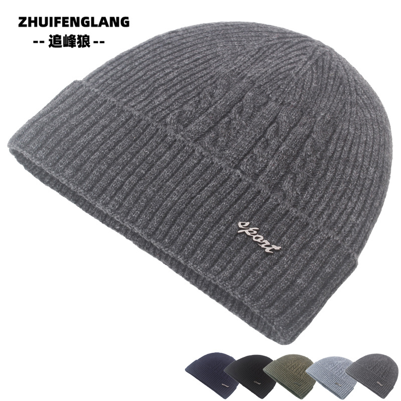 Men's woolen keep warm winter travel knitted hat