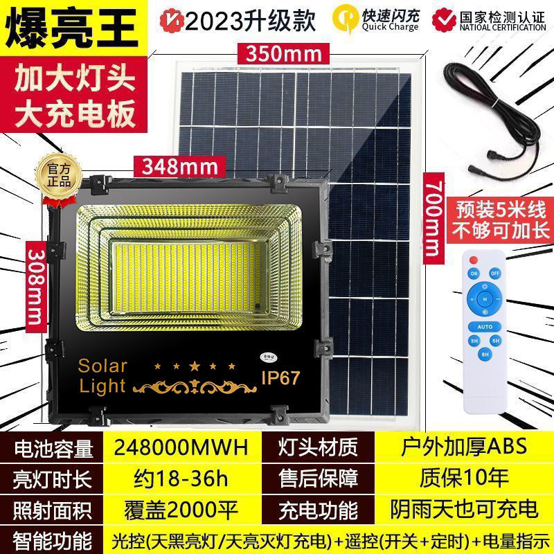 [Faro] nueva luz solar inteligente luz automática luz solar de interior y al aire libre Luz de inundación del jardín solar