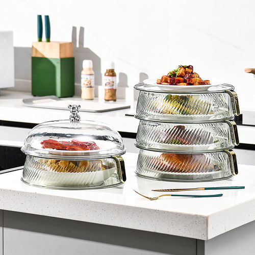 Insulated Food Cover for Home Use, Transparent, Dustproof, Mosquito-Proof, Multi-layer Food Storage Cover, Table Cover, Food Dome