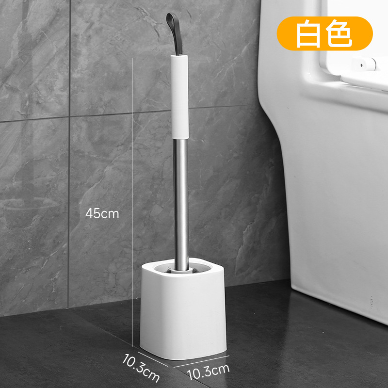 便器のブラシに死角がない家庭用のしゃがみ穴の長い柄と台座付きのトイレの壁掛けトイレの清潔ブラシの硬い毛|undefined