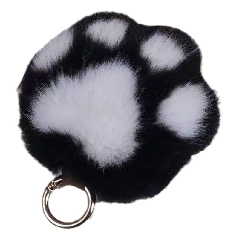 Imitation Mink Hair Cat Claw Plush Pendant Bag Pendant Cute Paw Car Keychain Accessories Birthday Gift