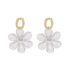 Fresh jewelry, cute earrings from pearl, plant lamp, Aliexpress, flowered, four-leaf clover