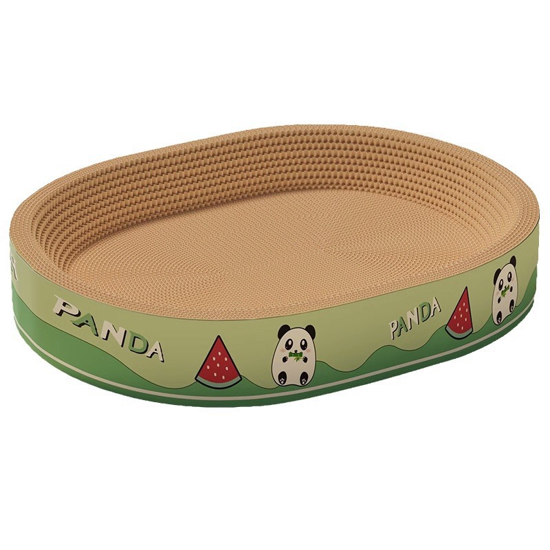 Tablero redondo para raspar para gatos, resistente al desgaste y con microescamas, lavabo ovalado para raspar para gatos extragrande, nido para gatos universal de cuatro estaciones, suministros para mascotas