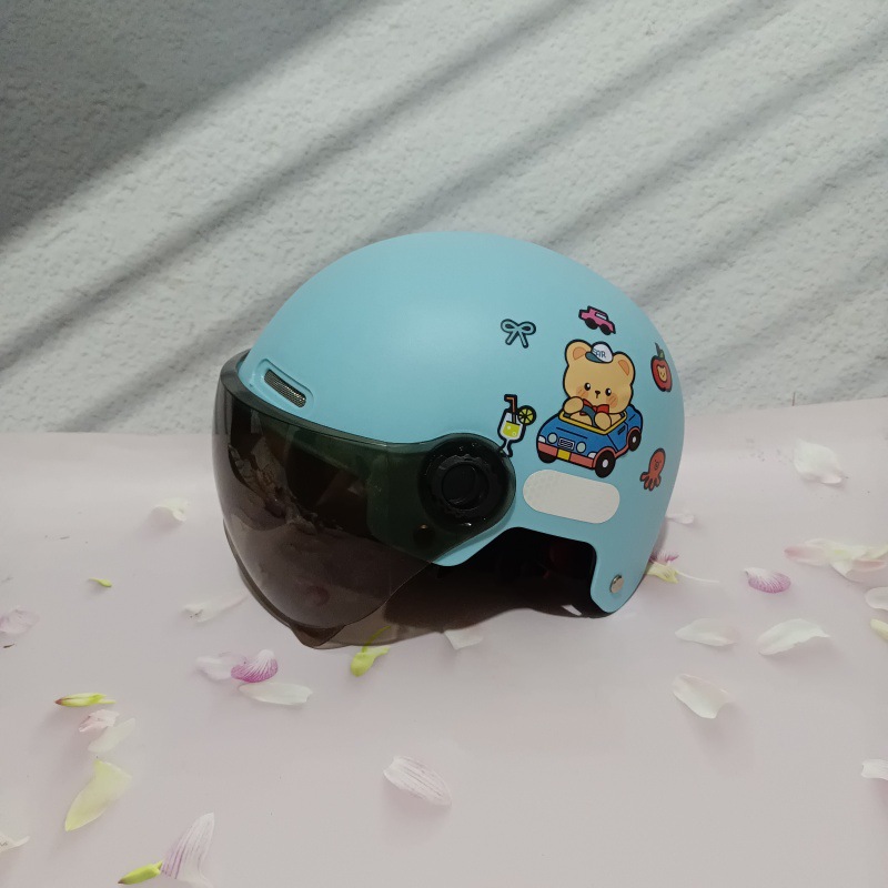 3C Children Summer Helmet Electric Motorcycle Riding Protection 7-15 Years Old Summer Primary School Boys and Girls Safety Helmet