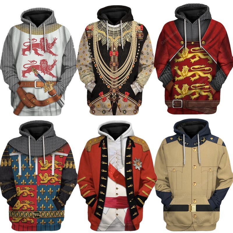 Europe and the United States new historical figures 3D digital printing casual fashion hooded vests Cosplay factory outlet Europe and the United States new historical figures 3D digital printing casual fashion hooded vests Cosplay factory outlet