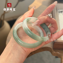 天山翡翠ブレスレット女性の新疆氷雪翡翠ブレスレット天然花金糸翡翠翡翠ブレスレット