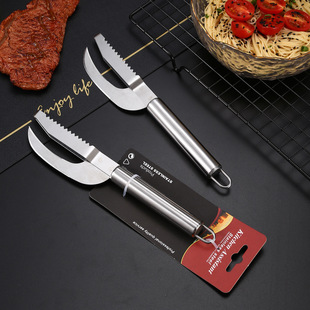 Stainless steel fish belly knife kitchen scale scraper fish belly knife fish sausage knife poultry sausage knife fish scale Planer multi-purpose knife