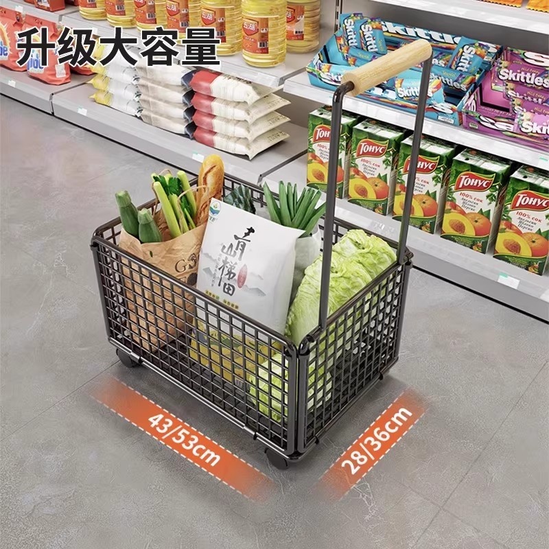 超市购物手推车买菜小推车商场仓库理货成人家用取快递便携小拉车|undefined