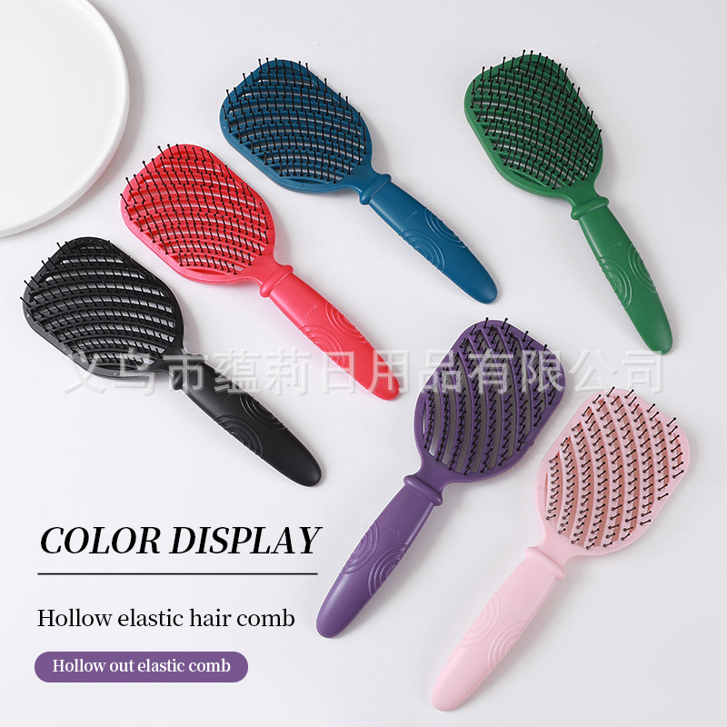 Peines de costillas de macarón, peines de cabello curvados, masaje casero para mujeres, masaje de arco relajado