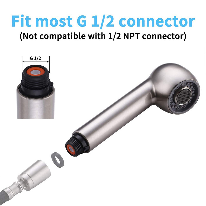 Cross-border pipe faucet shower head, kitchen sink, pull-out faucet, splash-proof shower head, factory wholesale pull-out head undefined