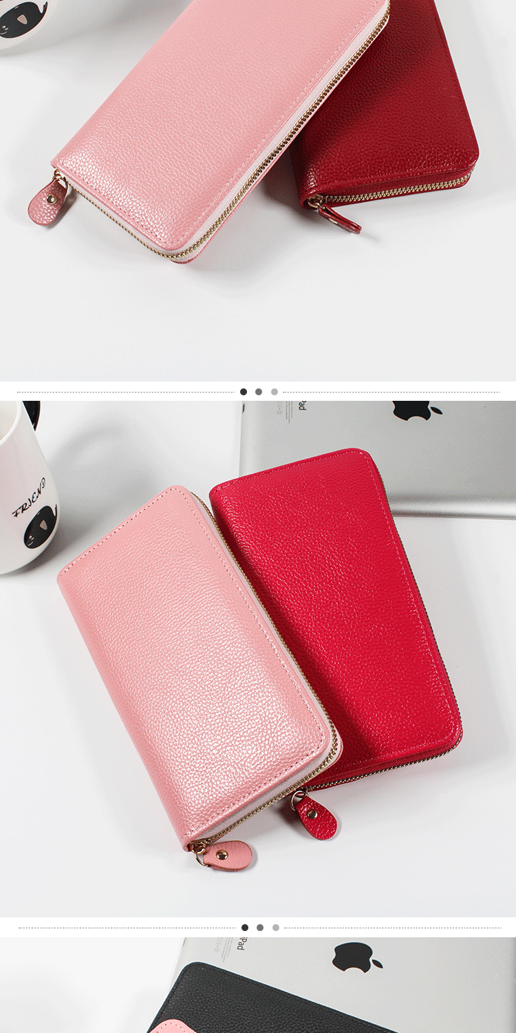 Women's All Seasons Pu Leather Solid Color Basic Square Zipper Long Wallet display picture 1