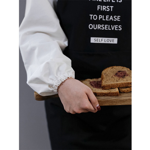 Minimalist Style New Kitchen Household Full Body Apron, Hotel Milk Tea Shop Solid Color Long Sleeve Apron, Foreign Trade Wholesale