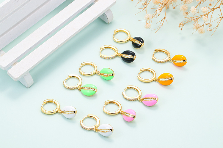 Wholesale Fashion Dripping Color Earrings display picture 2