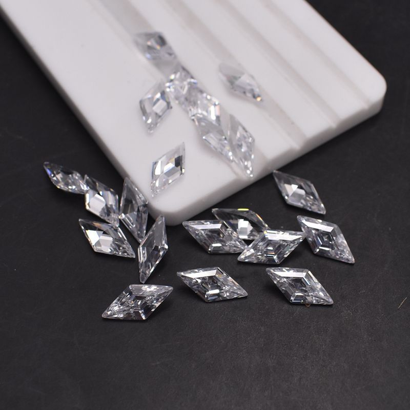 白透明色菱形宝石裸石m菱形锆石珠宝