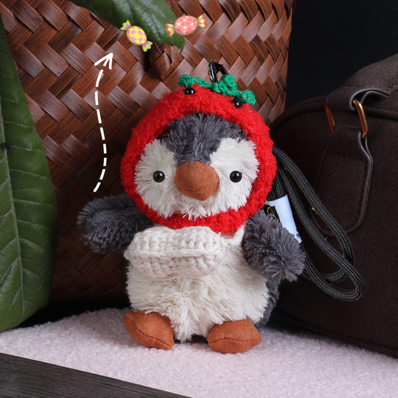 Cute Little Peanut Penguin Pendant Plush Toy Doll School Bag Bag Pendant Car Keychain Doll Doll