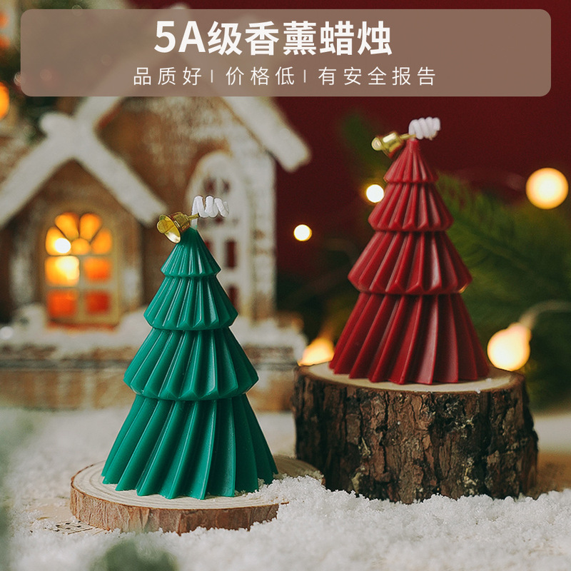 クリスマスツリーキャンドルのお土産、実用的な小さなギフト、手作りの香りの装飾品、クロスボーダーアロマセラピーキャンドルのカスタマイズ|undefined