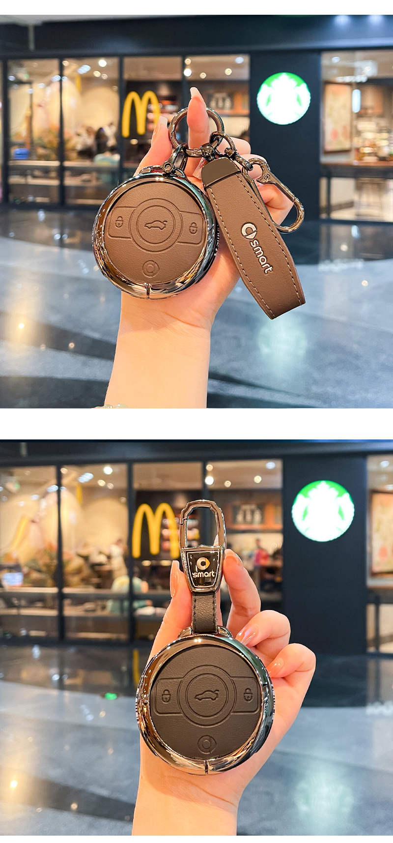 Suitable for Mercedes-Benz Smart Elf # 1 Key Cover No. 1 Smart Shell # 3Rd Brabus Pro Car Buckle Case