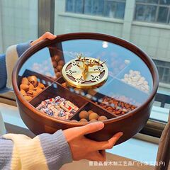 新中国式九宮格乾果箱糖果箱客間家庭用実木ナッツ乾果収納箱瓜子小食箱