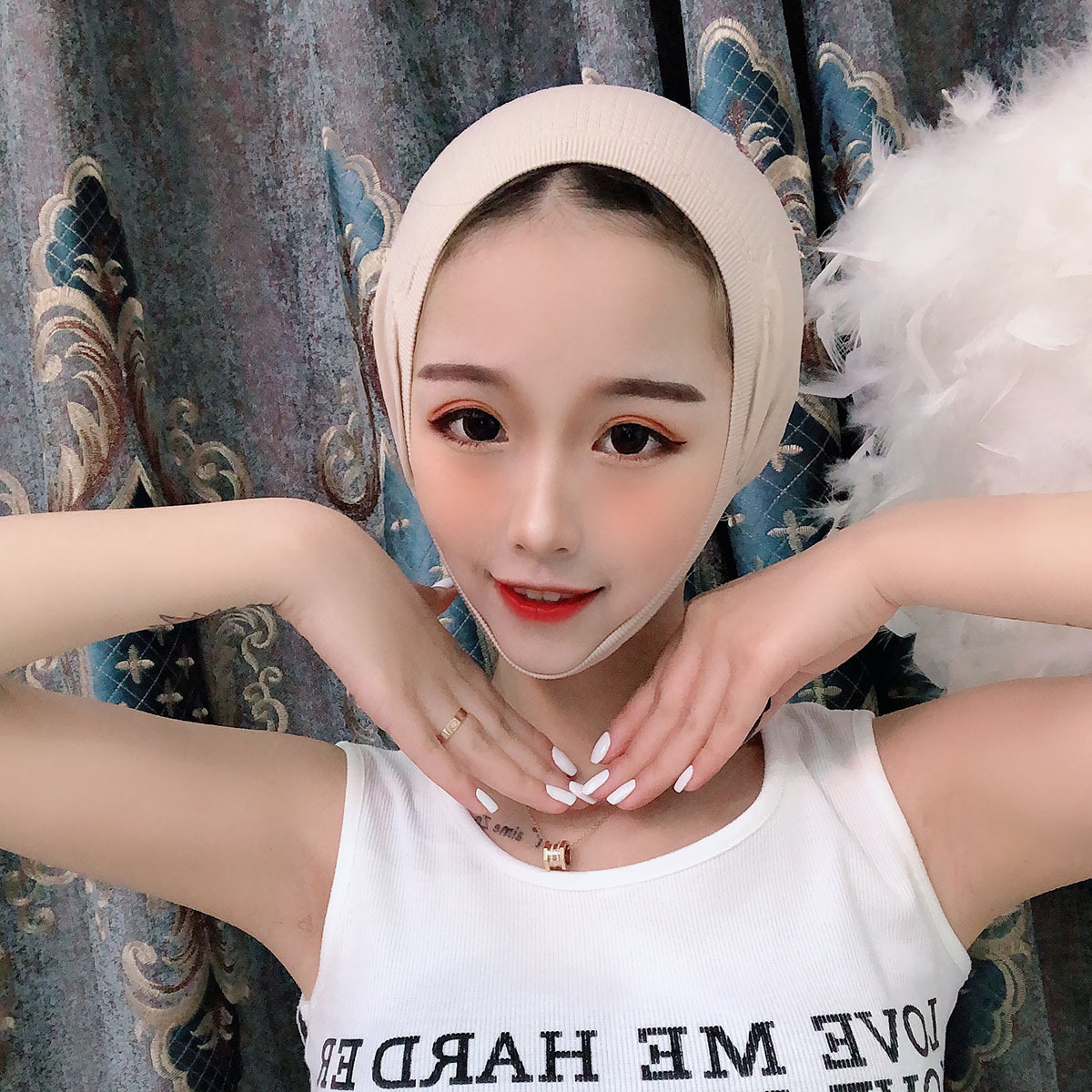 V-face bandage golden rod double chin face lifting breathable sleep mask V-face device face shaping V-face magic brand