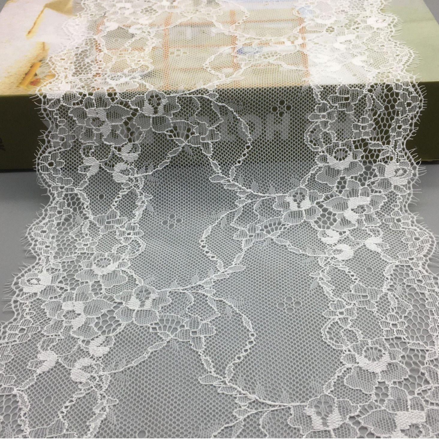 锦氨蕾丝花边 20cm弹力眼睫毛花边 婚纱内衣裙摆手套箱包配饰辅料