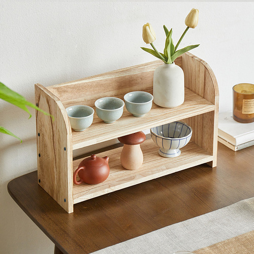 Bogu shelf solid wood Chinese-style desktop shelf, tea utensils and cups display stand, multi-purpose cabinet, tea pot stand, ornament small