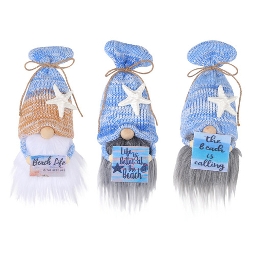 Love in Hong Kong Lovely Ocean Festival placard doll knitted faceless doll starfish gnome Rudolph doll ornaments