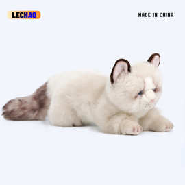 跨境现货白色布偶猫仿真猫可爱治愈萌宠生日礼物