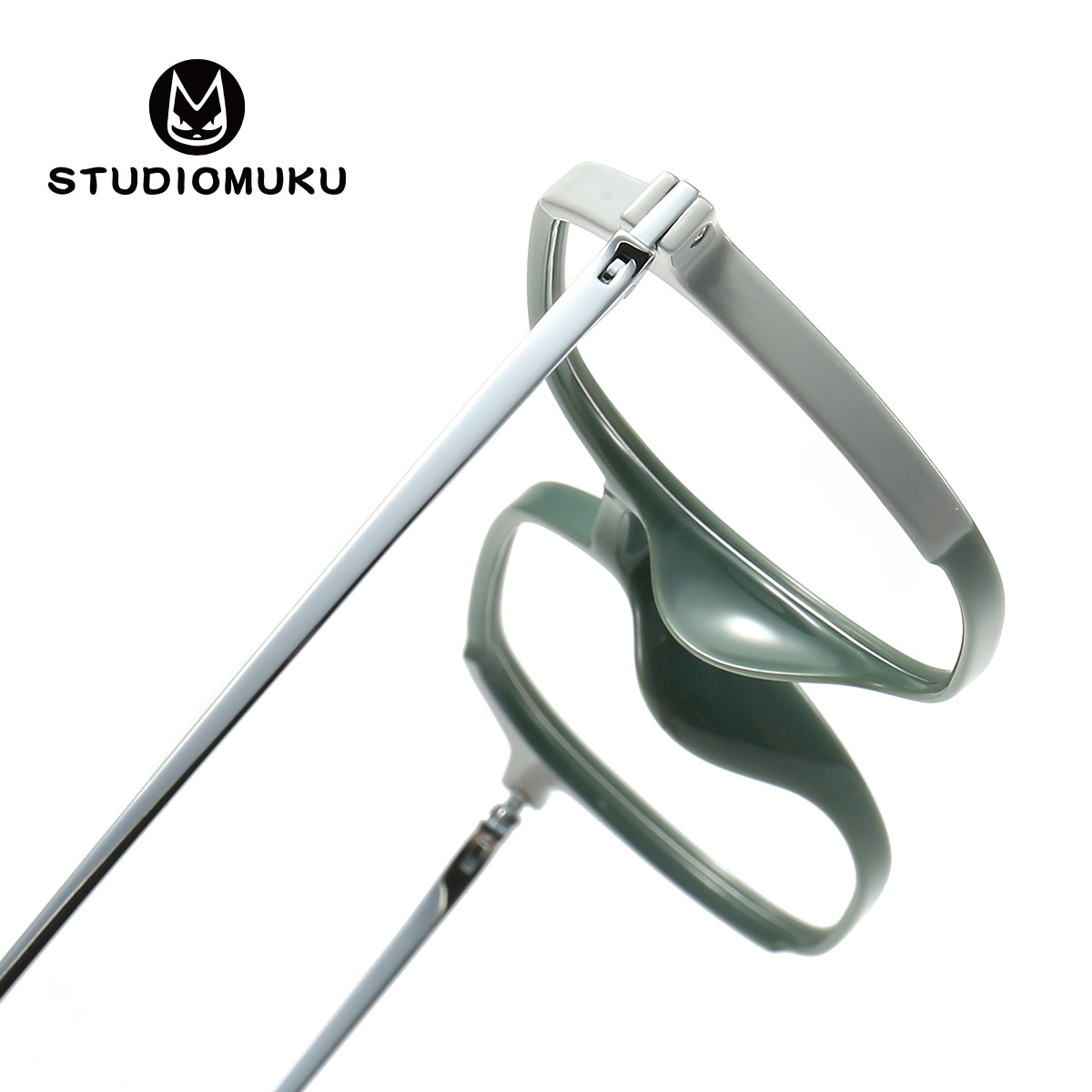 STUDIOMUKU madera fresco gafas marco cuadrado gafas marco liso gafas marco decorativo miopía marco gafas