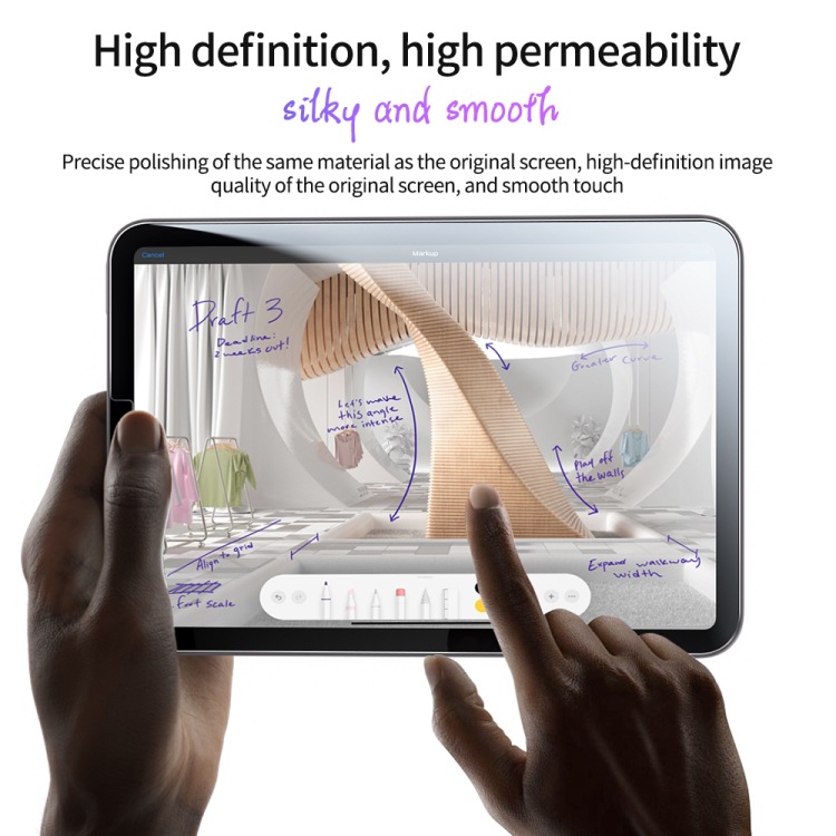 Película de endurecimiento de segunda adhesión HD para iPad 10.5 / Air 3 10.5