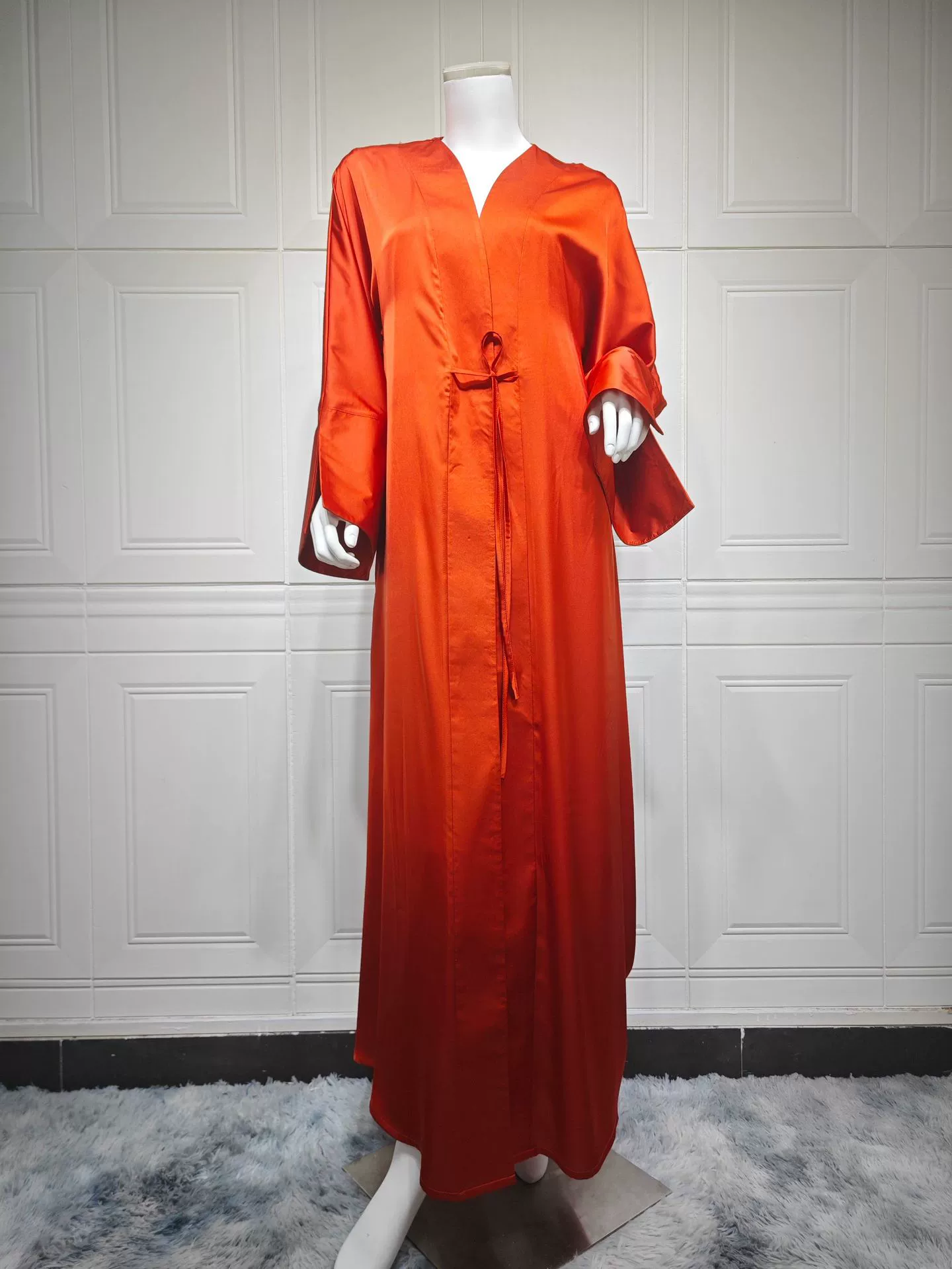Абая (Mq166modest) однотонное худи-платье кардиган, свободный крой, стиль Ближний Восток Дубай
