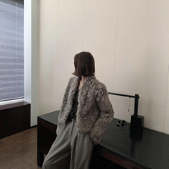 毛绒小个子时髦2025冬季新款小羊羔毛皮毛一体皮草羊毛外套大衣女